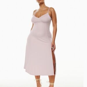 Aritzia Wilfred Montague Dress Lilac Purple Bustier Slim Fit Midi Party Sz S NEW